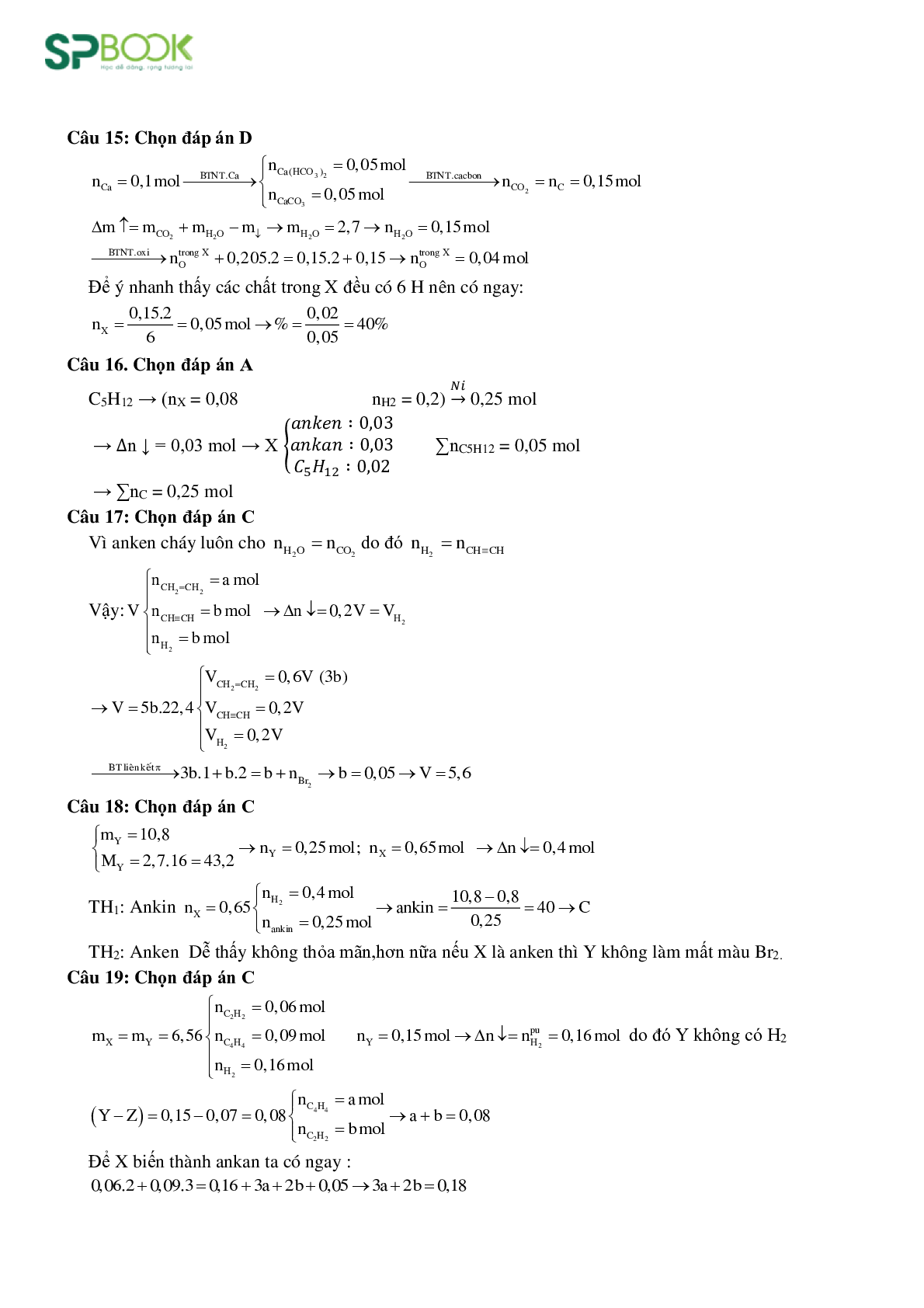 40 bài toán Hidrocacbon hay, lạ, khó môn Hóa lớp 11 có lời giải chi tiết (trang 7)