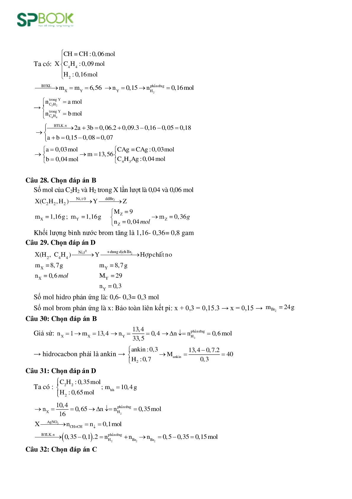 40 bài toán Hidrocacbon hay, lạ, khó môn Hóa lớp 11 có lời giải chi tiết (trang 9)