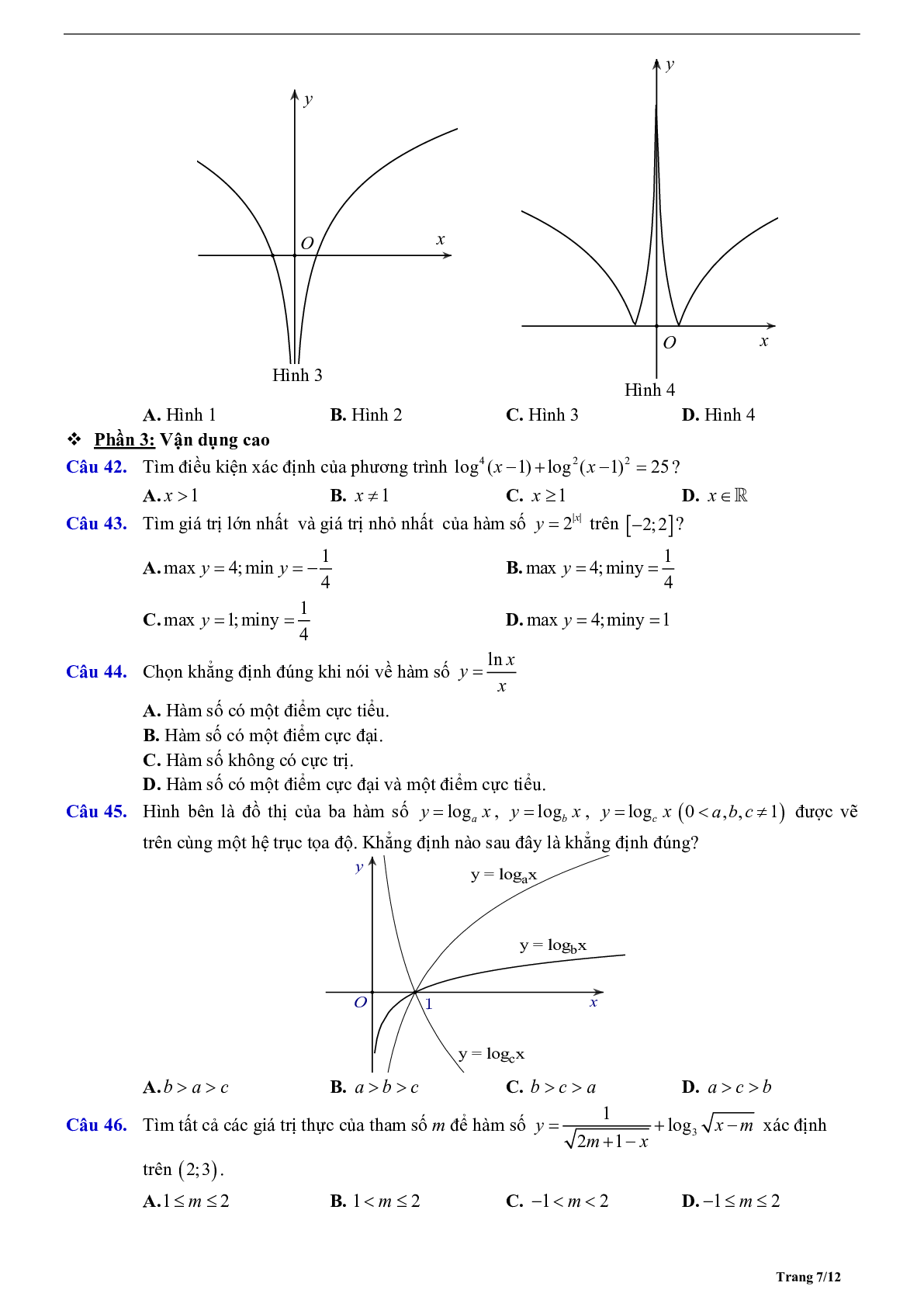 Phương pháp giải Hàm số mũ và Hàm số logarit 2023 (lý thuyết và bài tập) (trang 7)
