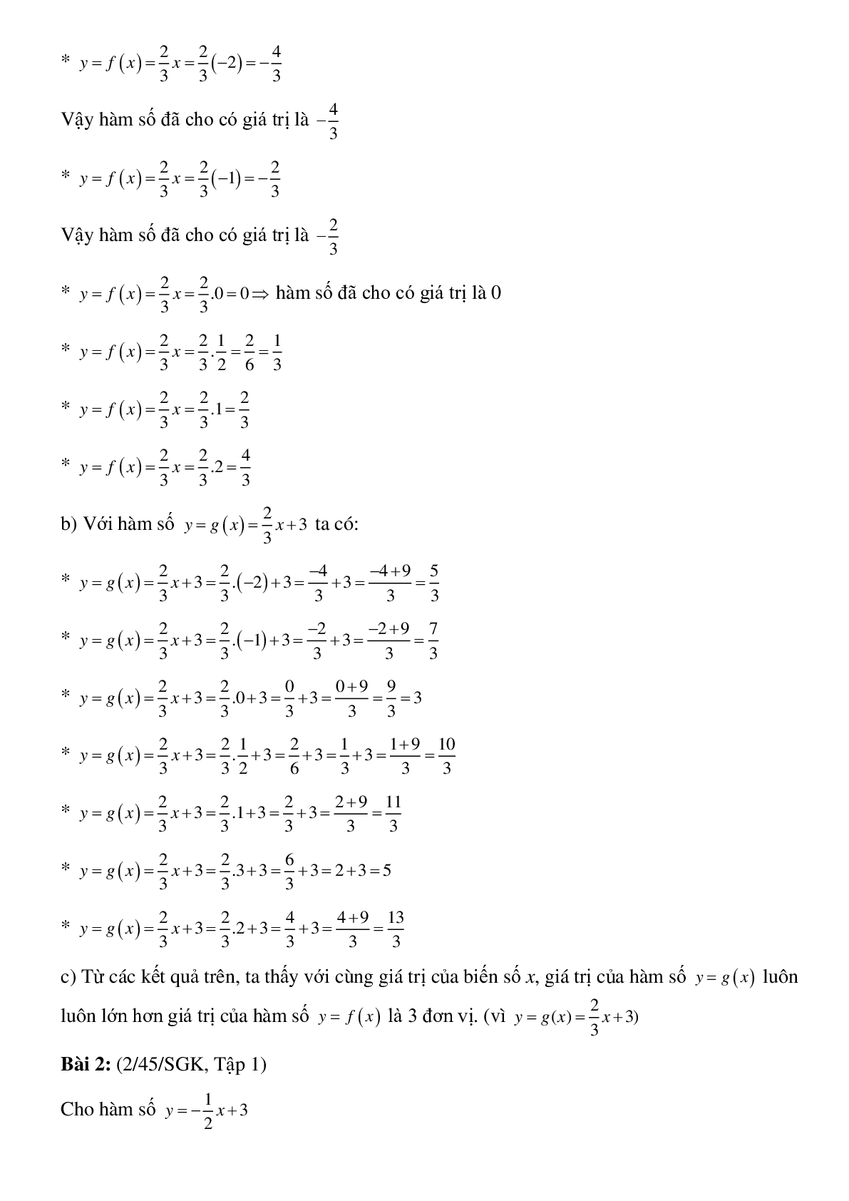 50 Bài tập Nhắc lại và bổ sung các khái niệm về hàm số (có đáp án)- Toán 9 (trang 2)