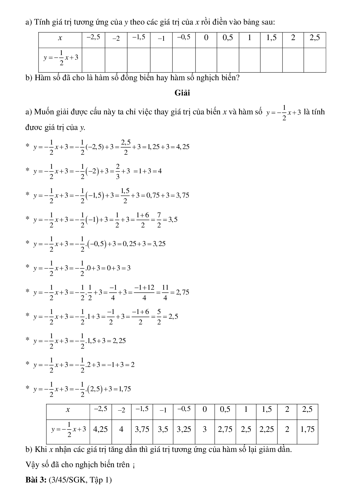 50 Bài tập Nhắc lại và bổ sung các khái niệm về hàm số (có đáp án)- Toán 9 (trang 3)