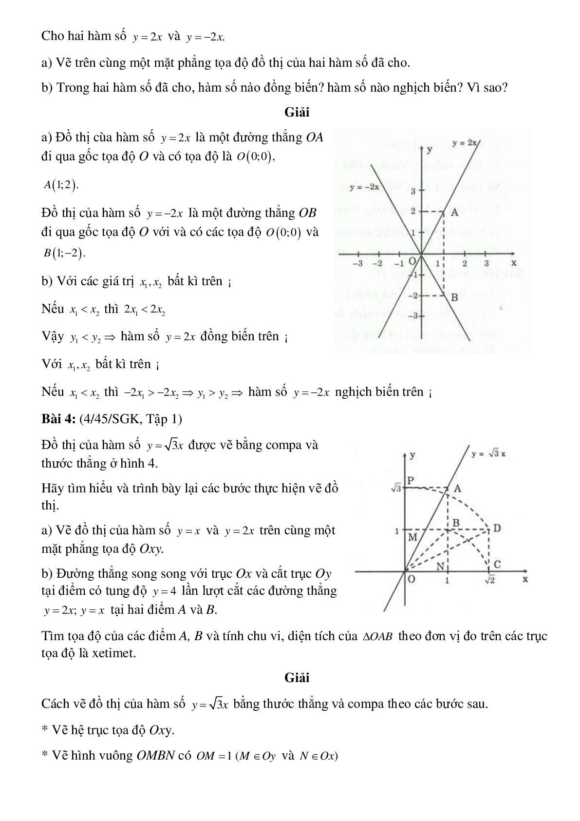 50 Bài tập Nhắc lại và bổ sung các khái niệm về hàm số (có đáp án)- Toán 9 (trang 4)