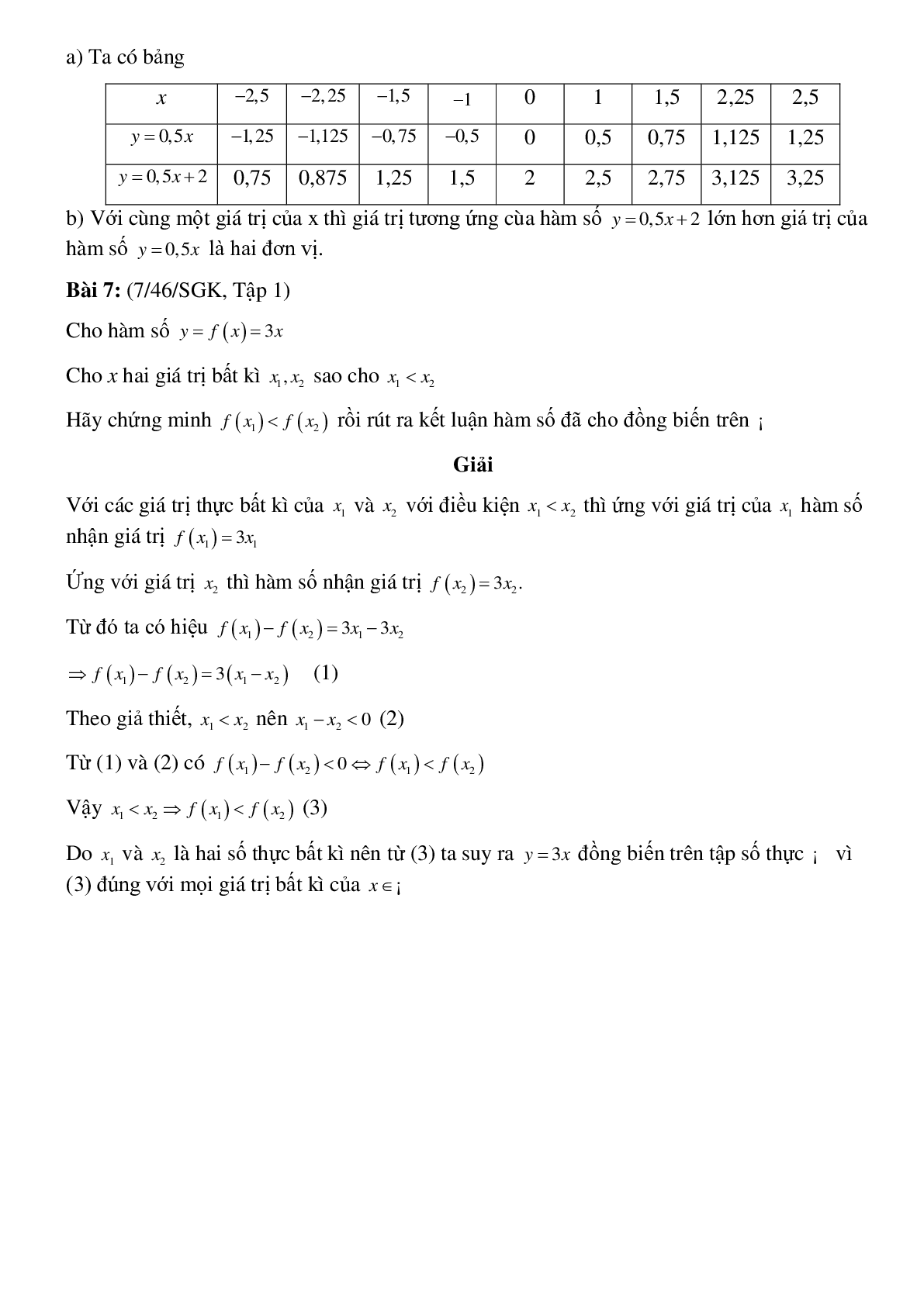 50 Bài tập Nhắc lại và bổ sung các khái niệm về hàm số (có đáp án)- Toán 9 (trang 6)