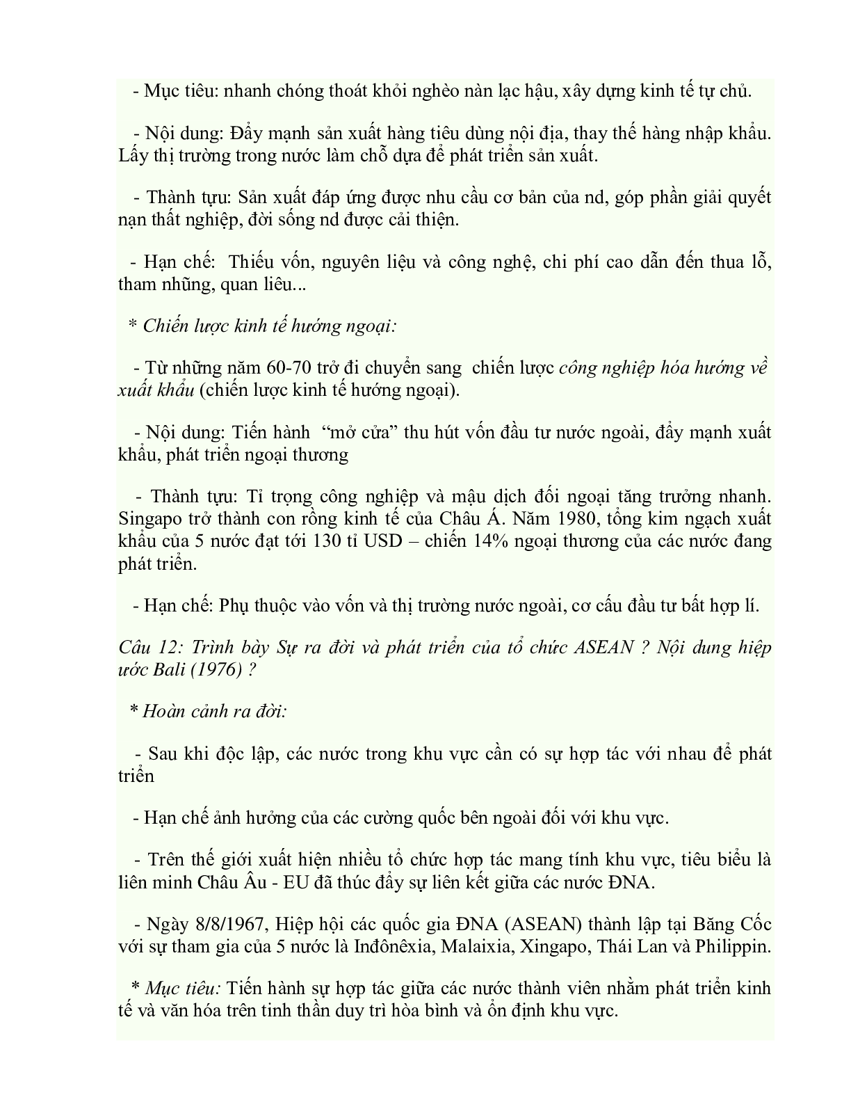 Tổng hợp kiến thức trọng tâm môn lịch sử lớp 12 (trang 9)