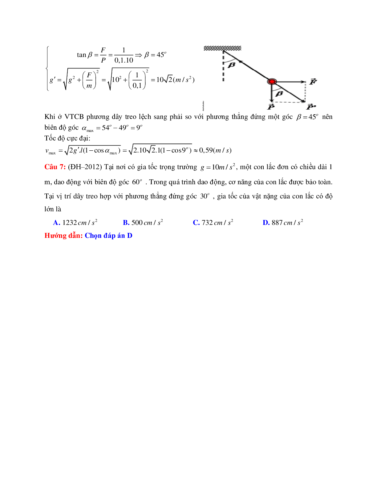 Giải nhanh chuyên đề Dao động cơ môn Vật lý lớp 12 (trang 10)