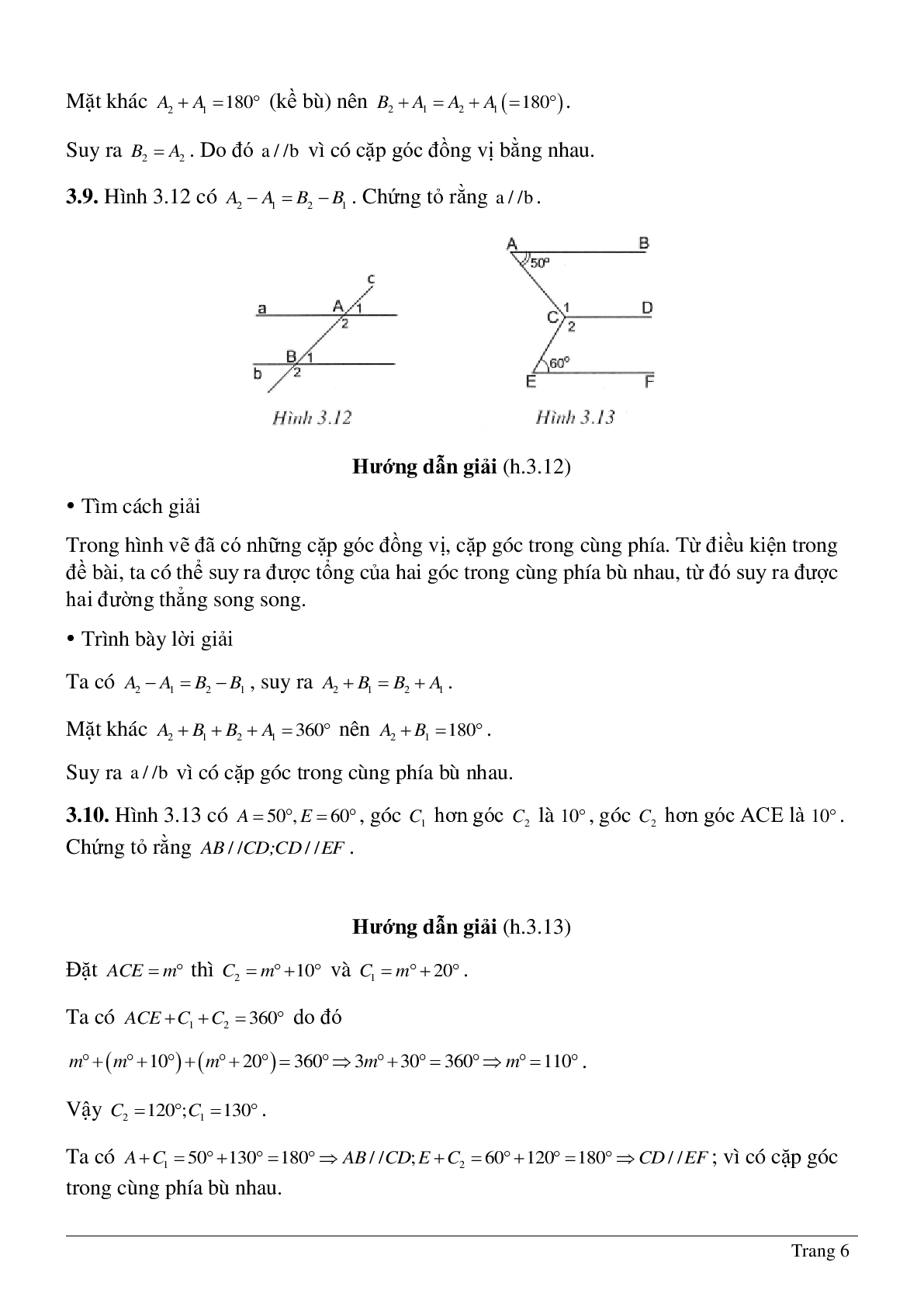 Phương pháp giải về Dấu hiệu hai đường thẳng song song hay nhất (trang 6)