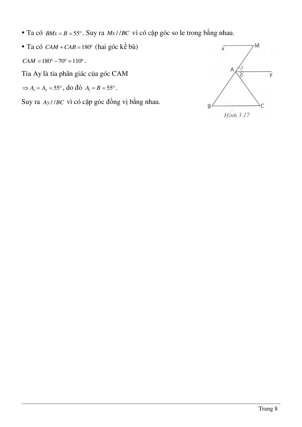 Phương pháp giải về Dấu hiệu hai đường thẳng song song hay nhất (trang 8)