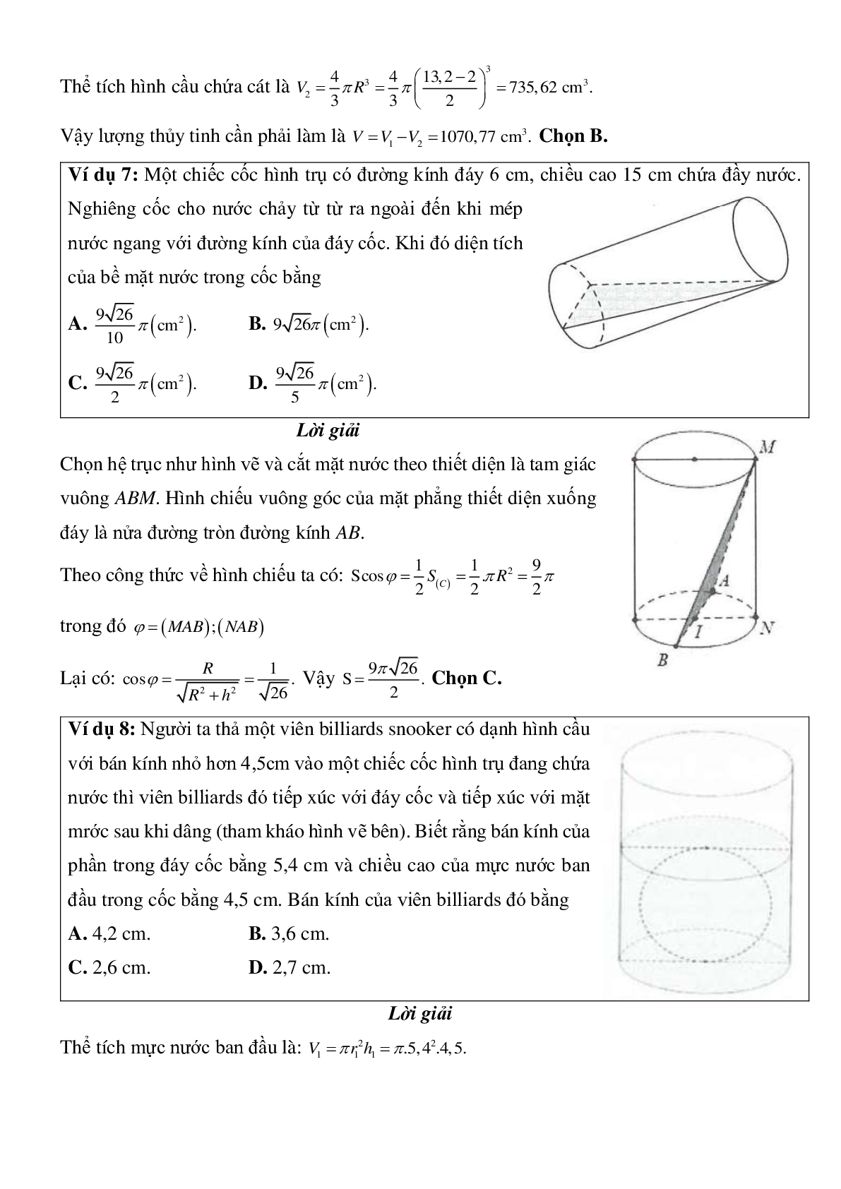 Bài toán thực tế hình không gian có đáp án (trang 5)