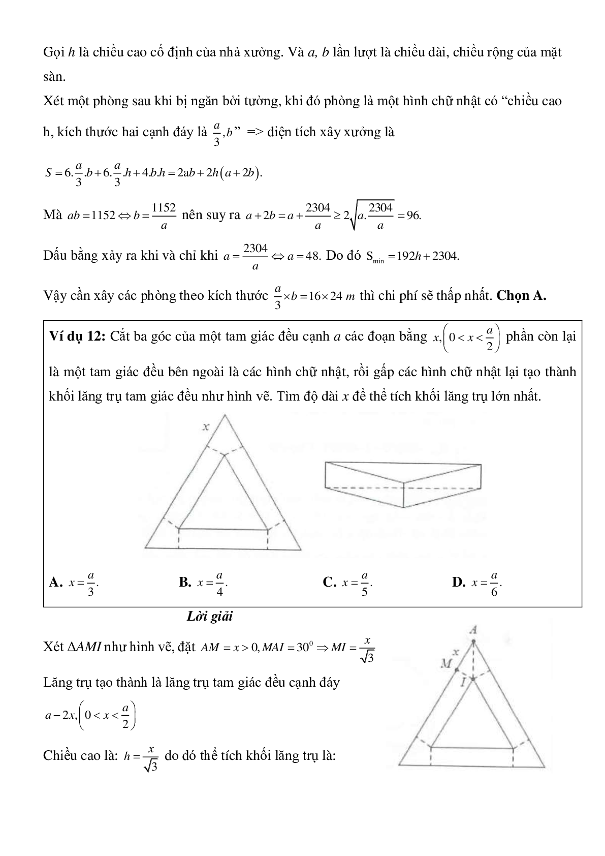 Bài toán thực tế hình không gian có đáp án (trang 8)