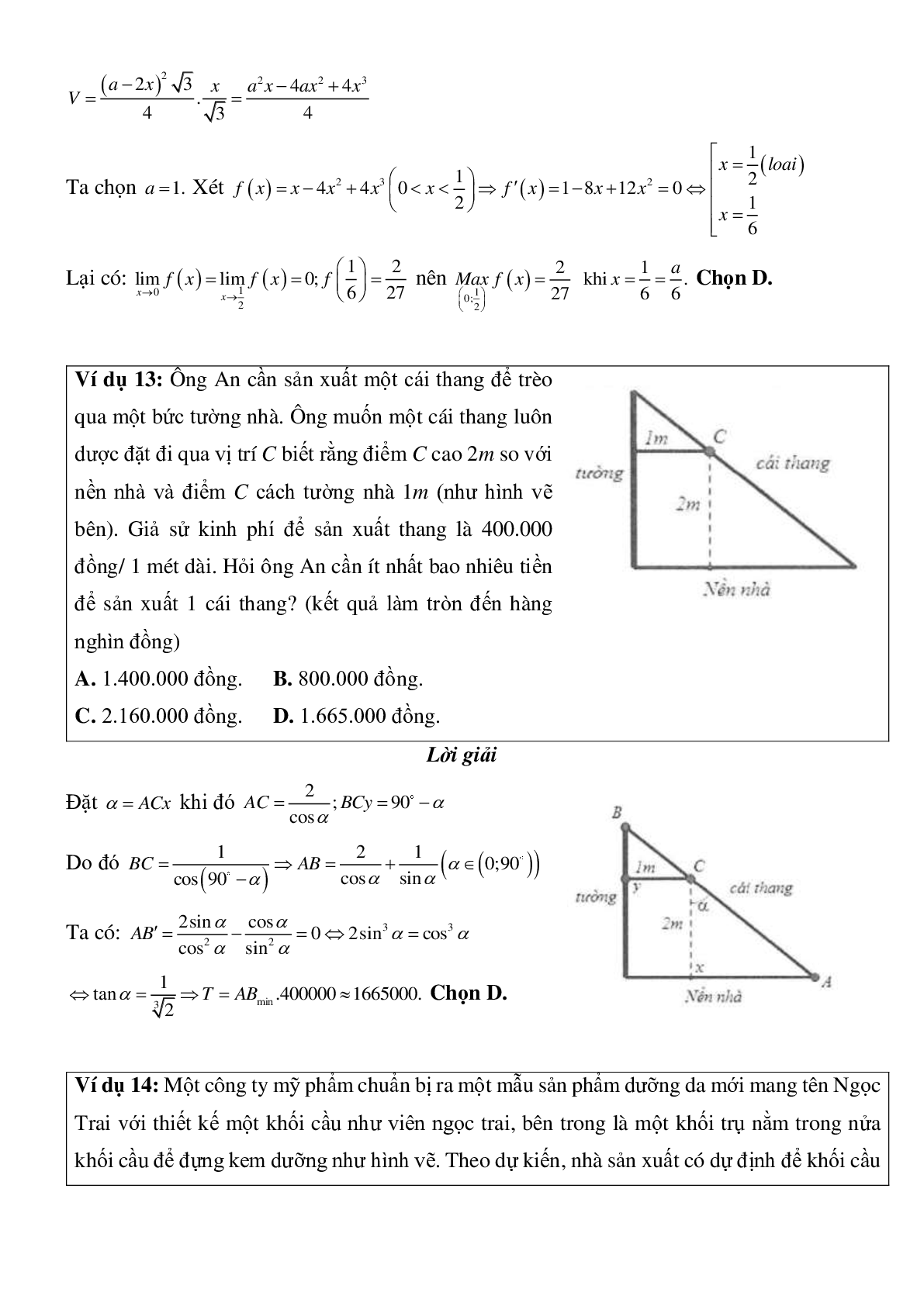Bài toán thực tế hình không gian có đáp án (trang 9)
