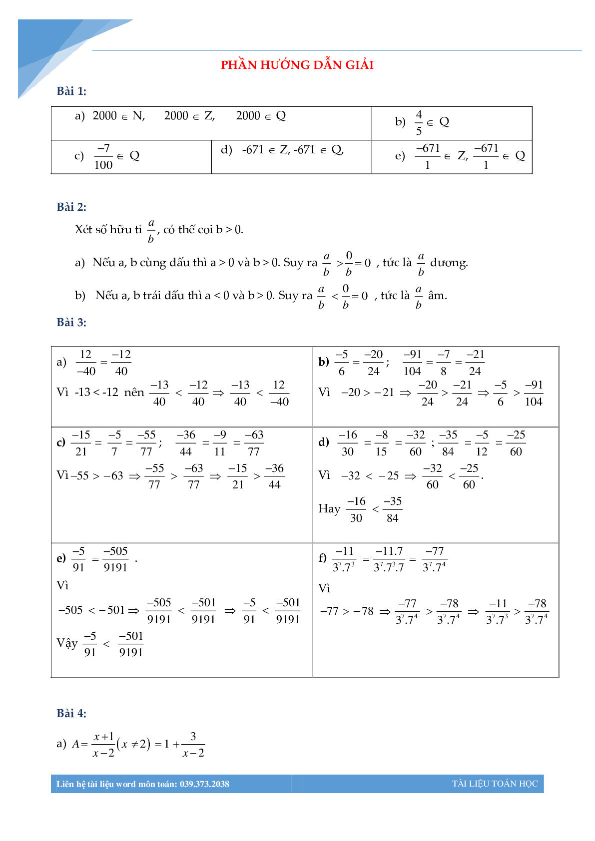 Bài tập tuần môn toán lớp 7 (trang 2)