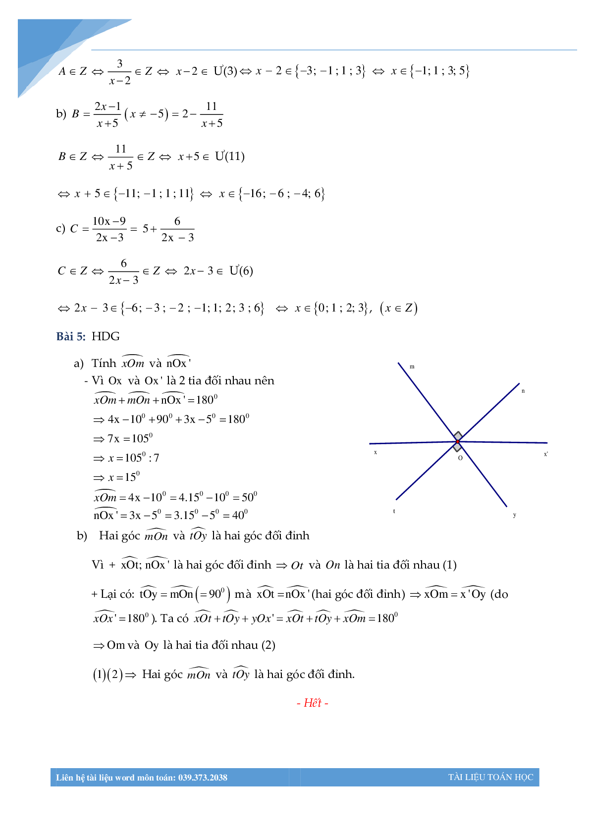 Bài tập tuần môn toán lớp 7 (trang 3)