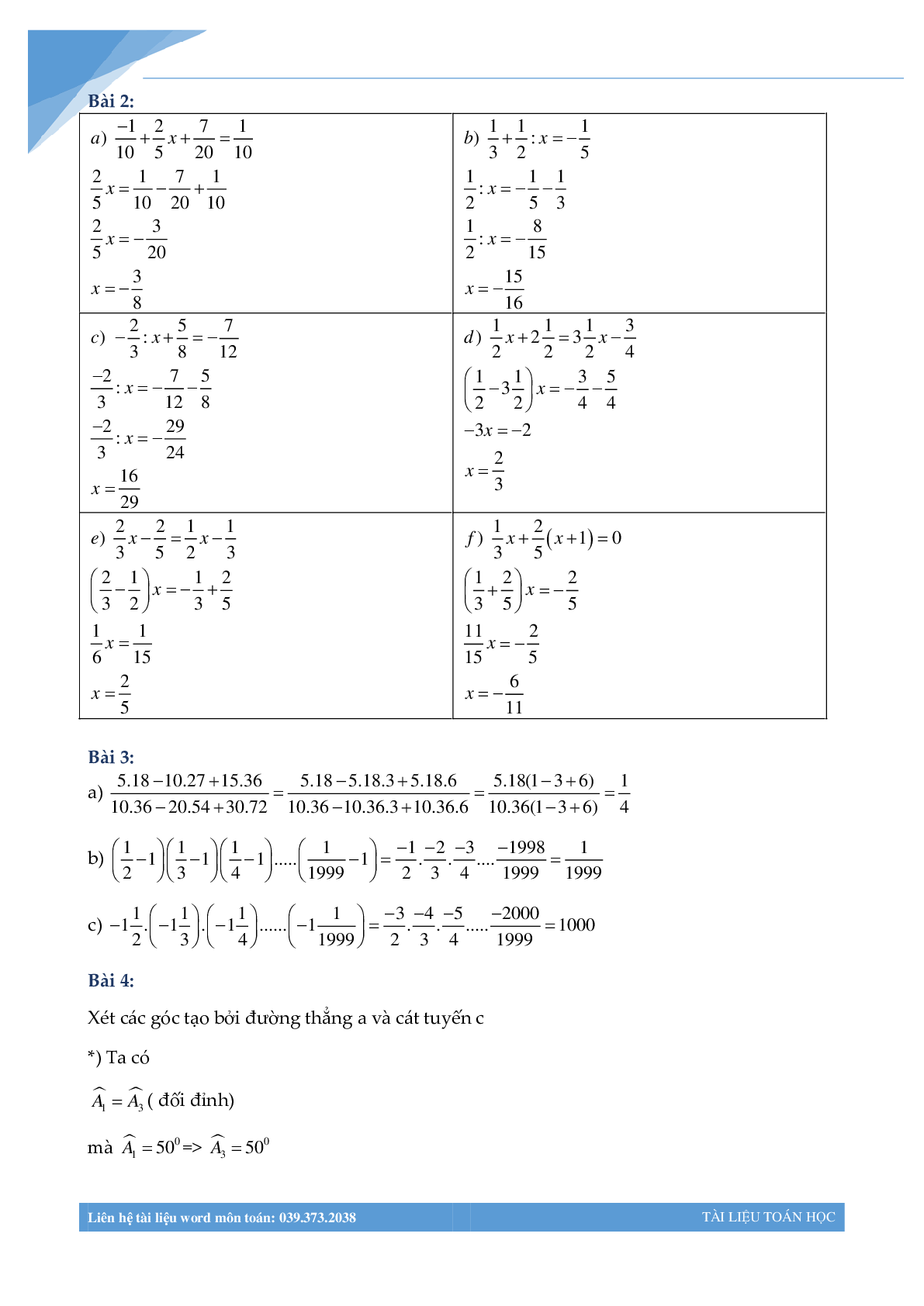 Bài tập tuần môn toán lớp 7 (trang 9)
