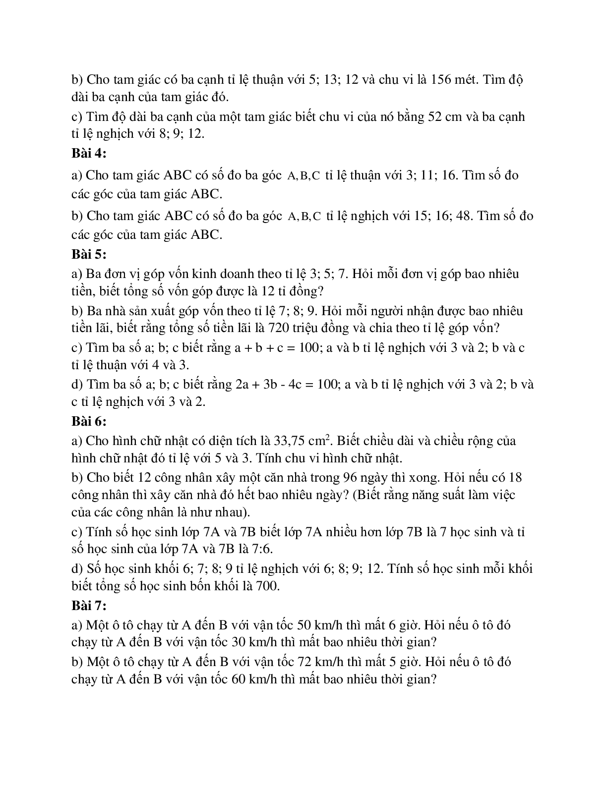 Phương pháp giải và hệ thống bài tập thường gặp về Bài toán có lời văn đại số lớp 7 (trang 2)