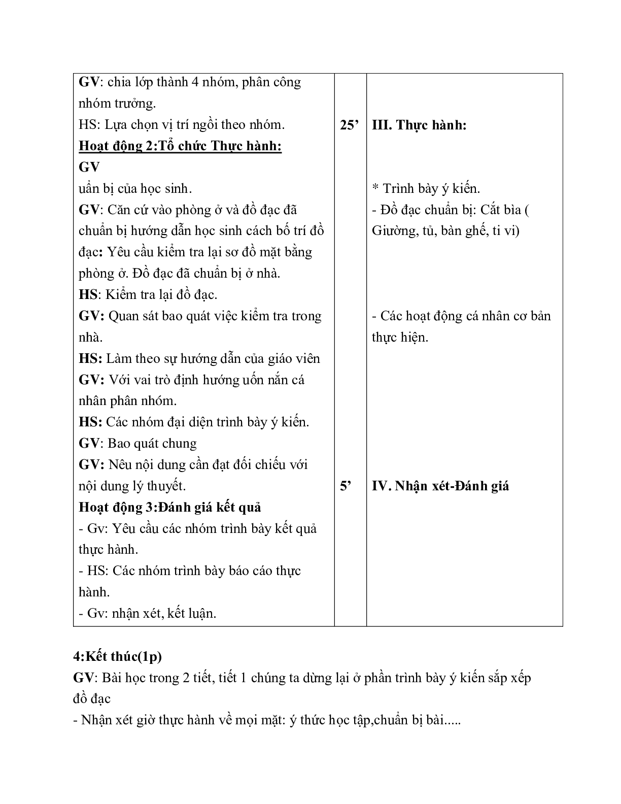 GIÁO ÁN CÔNG NGHỆ 6 BÀI 10: SẮP XẾP ĐỒ ĐẠC HỢP  LÍ TRONG NHÀ Ở (T1) MỚI NHẤT – CV5555 (trang 2)