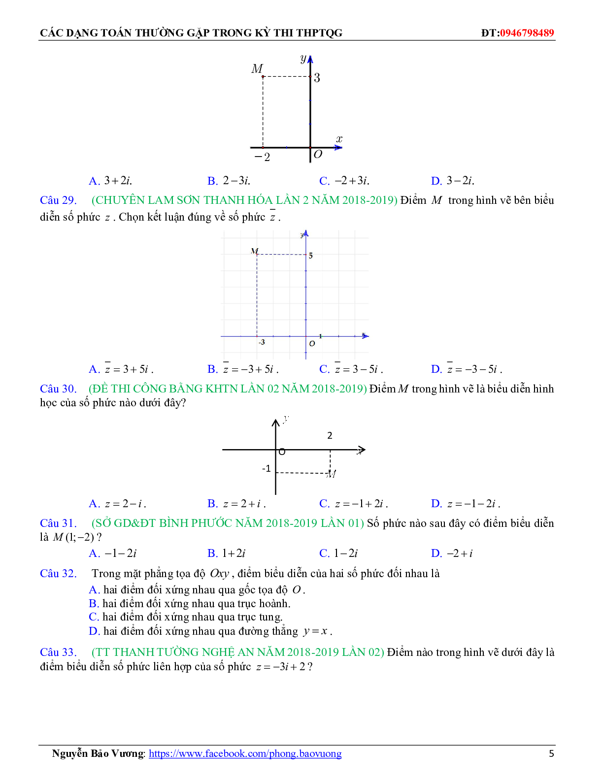 Các dạng toán về số phức thường gặp trong kỳ thi THPTQG (trang 5)
