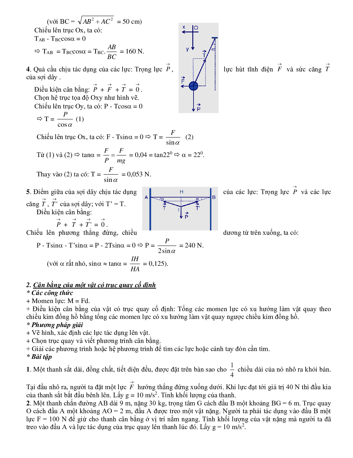 Chuyên đề Tĩnh học vật rắn môn Vật lý lớp 10 (trang 4)