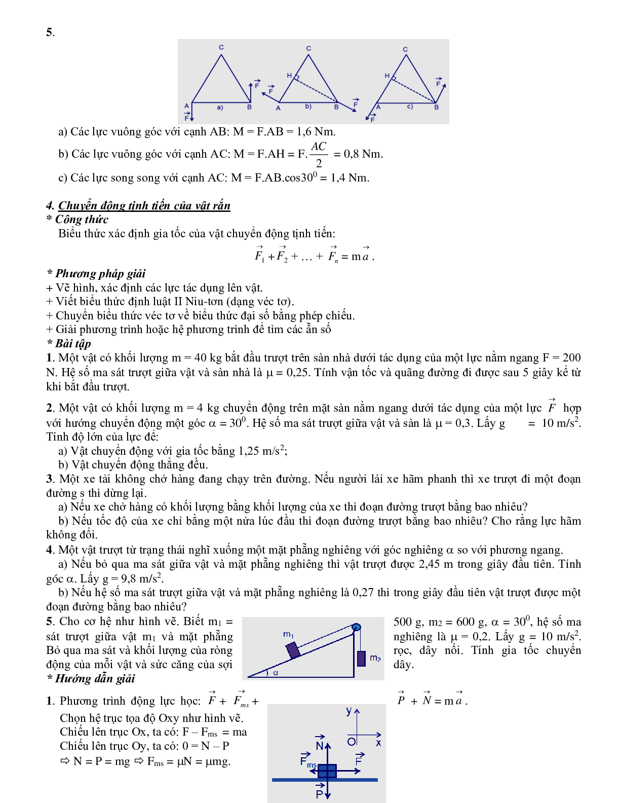 Chuyên đề Tĩnh học vật rắn môn Vật lý lớp 10 (trang 9)