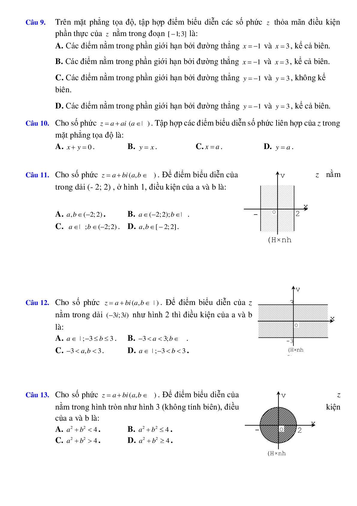 50 Bài tập trắc nghiệm Biểu diễn số phức và tìm tập hợp điểm có đáp án 2023 (trang 2)