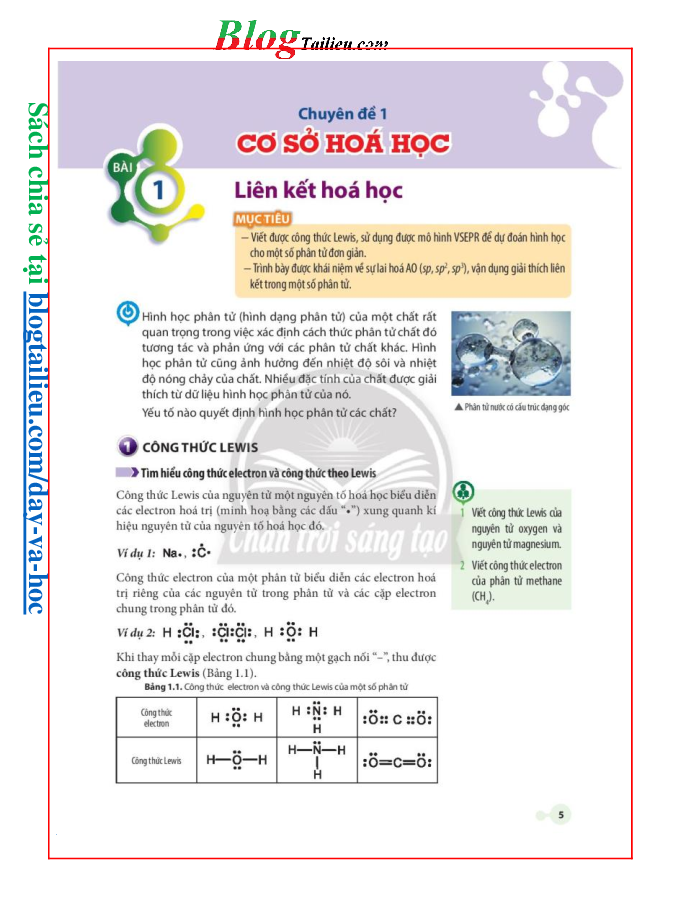 Chuyên đề học tập Hóa học 10 Chân trời sáng tạo pdf (trang 6)