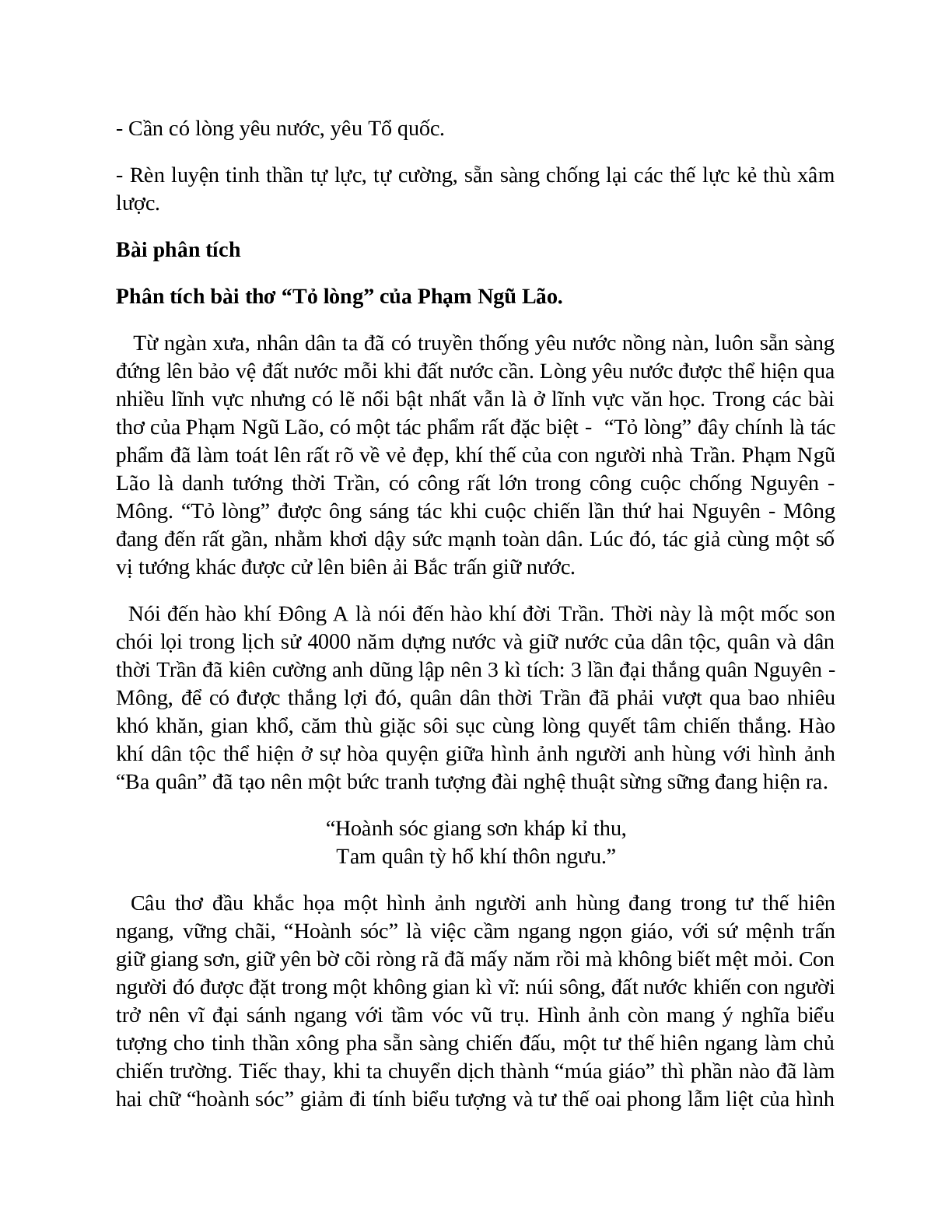 Sơ đồ tư duy bài Tỏ lòng dễ nhớ, ngắn nhất - Ngữ văn lớp 10 (trang 7)
