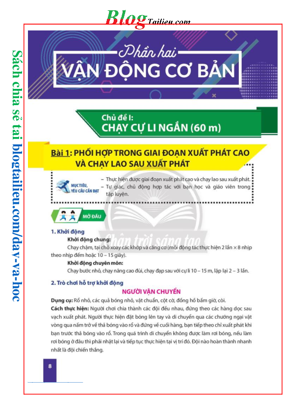 Giáo dục thể chất lớp 7 Chân trời sáng tạo pdf (trang 9)