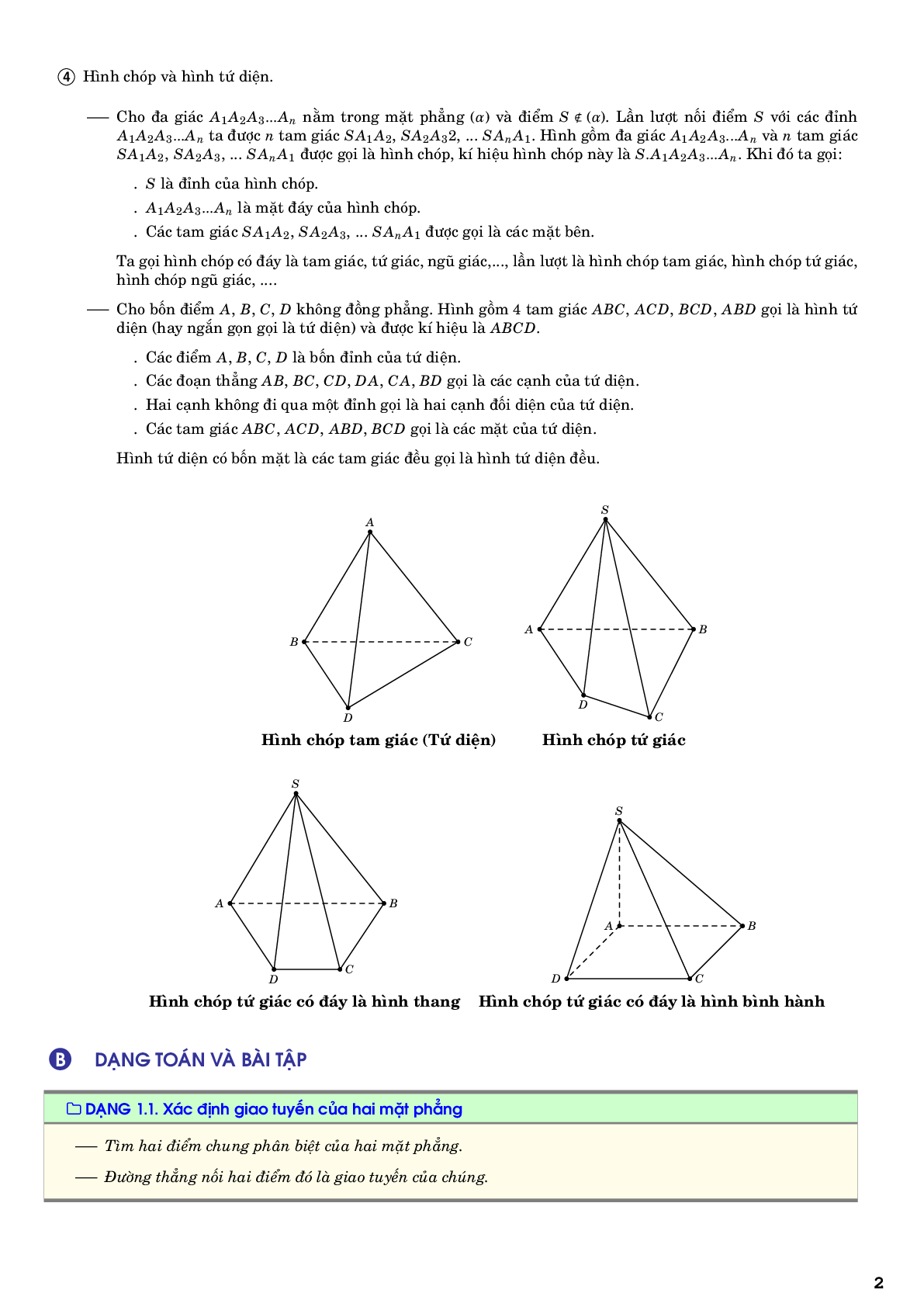 Hướng dẫn giải các dạng toán đường thẳng và mặt phẳng trong không gian quan hệ song song (trang 2)