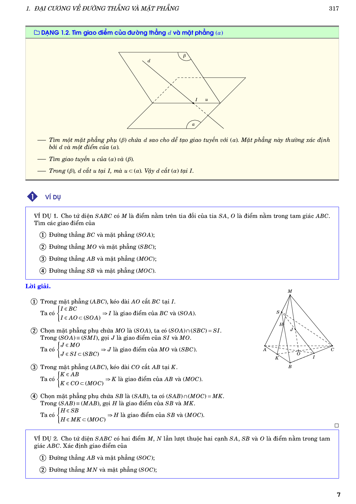 Hướng dẫn giải các dạng toán đường thẳng và mặt phẳng trong không gian quan hệ song song (trang 7)