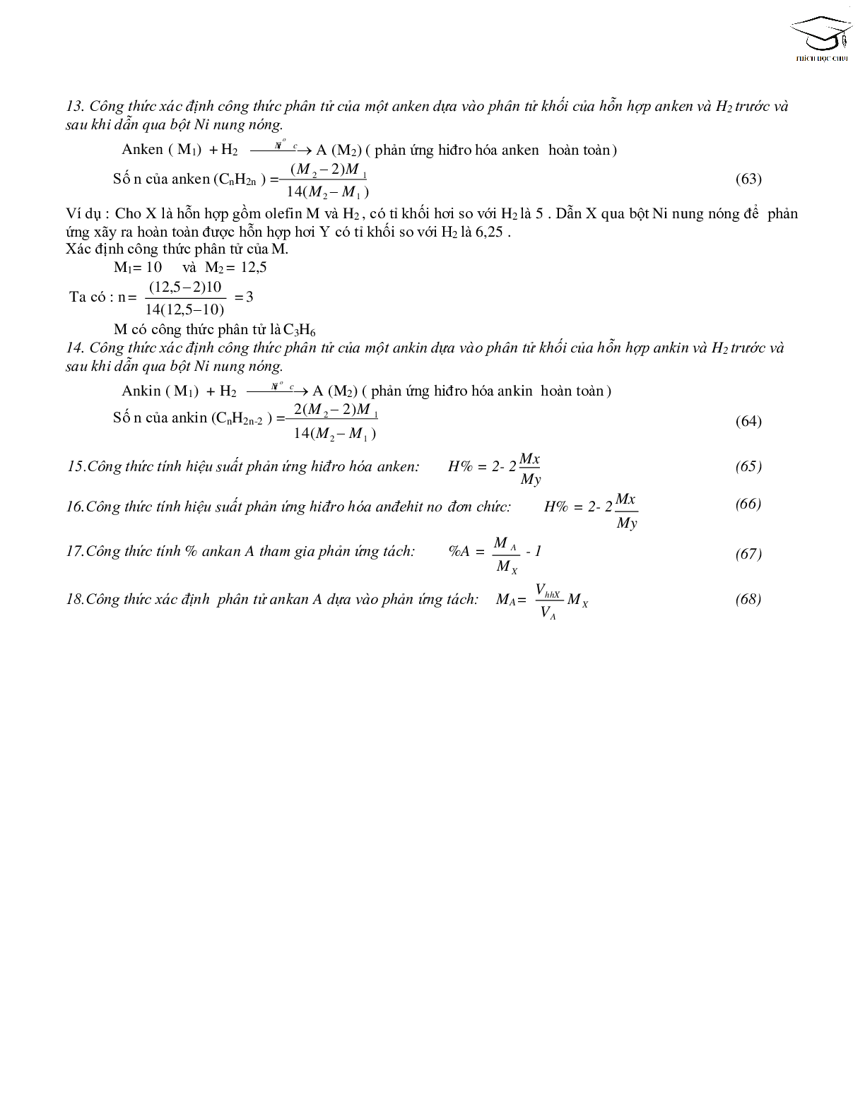 68 công thức giải nhanh bài tập trắc nghiệm môn hóa học lớp 12 (trang 9)
