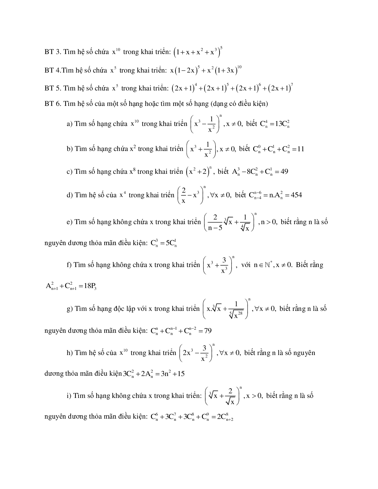 Phương pháp giải về Nhị thức Newton 2023 (lý thuyết va bài tập) (trang 4)