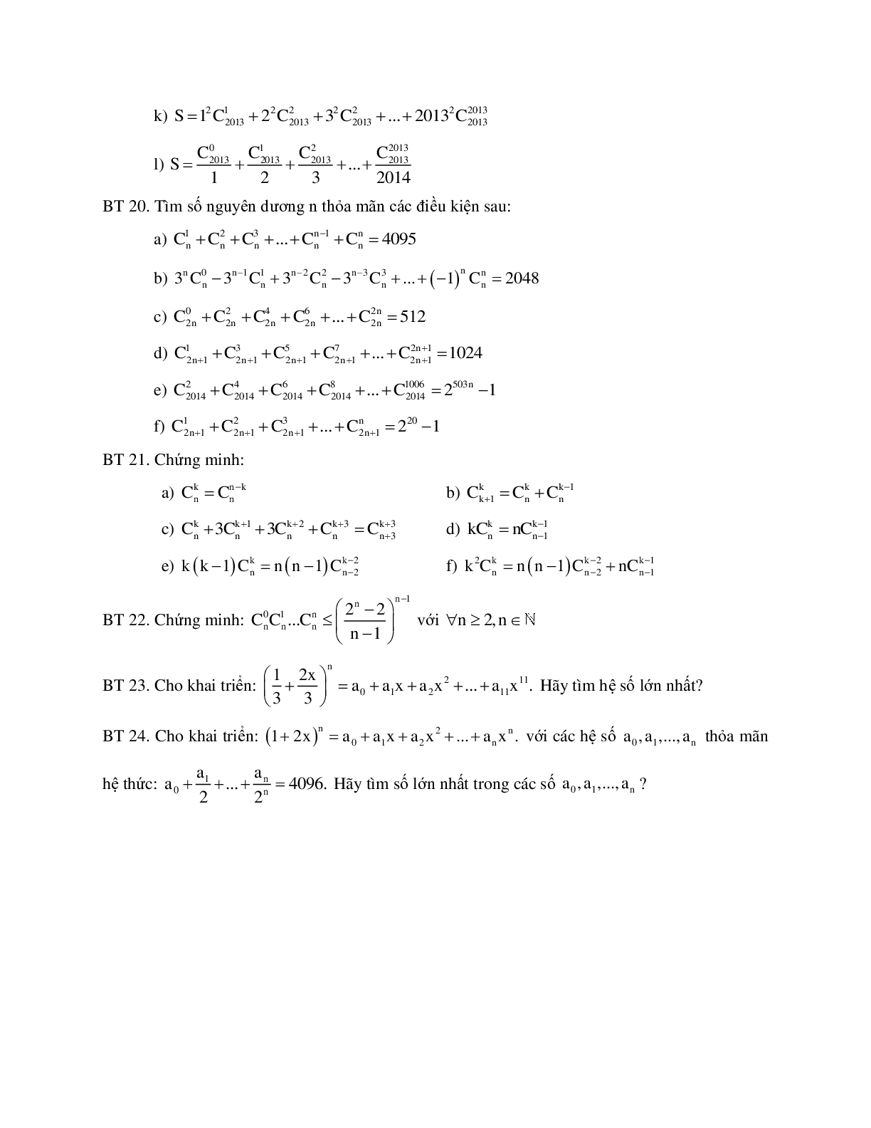Phương pháp giải về Nhị thức Newton 2023 (lý thuyết va bài tập) (trang 8)