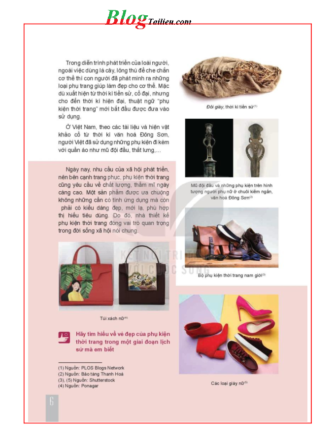 Mĩ thuật lớp 11 Thiết kế thời trang Kết nối tri thức pdf (trang 6)
