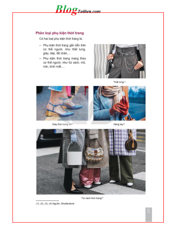 Mĩ thuật lớp 11 Thiết kế thời trang Kết nối tri thức pdf (trang 9)
