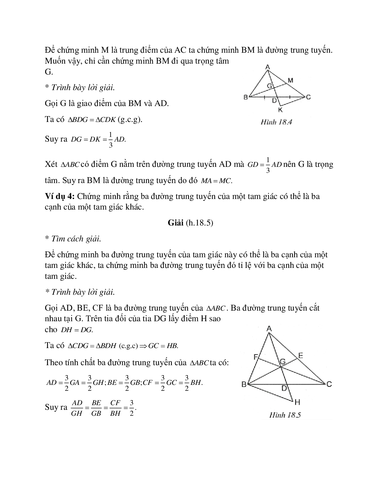 Tuyển tập những bài tập hay nhất về Tính chất ba đường trung tuyến của tam giác có lời giải (trang 3)