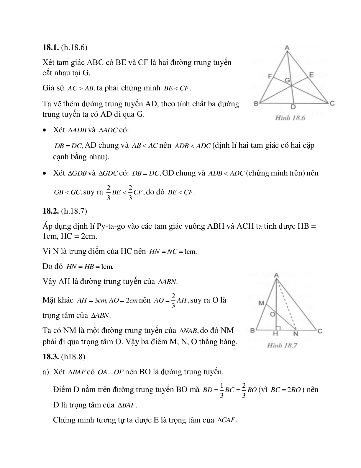 Tuyển tập những bài tập hay nhất về Tính chất ba đường trung tuyến của tam giác có lời giải (trang 6)