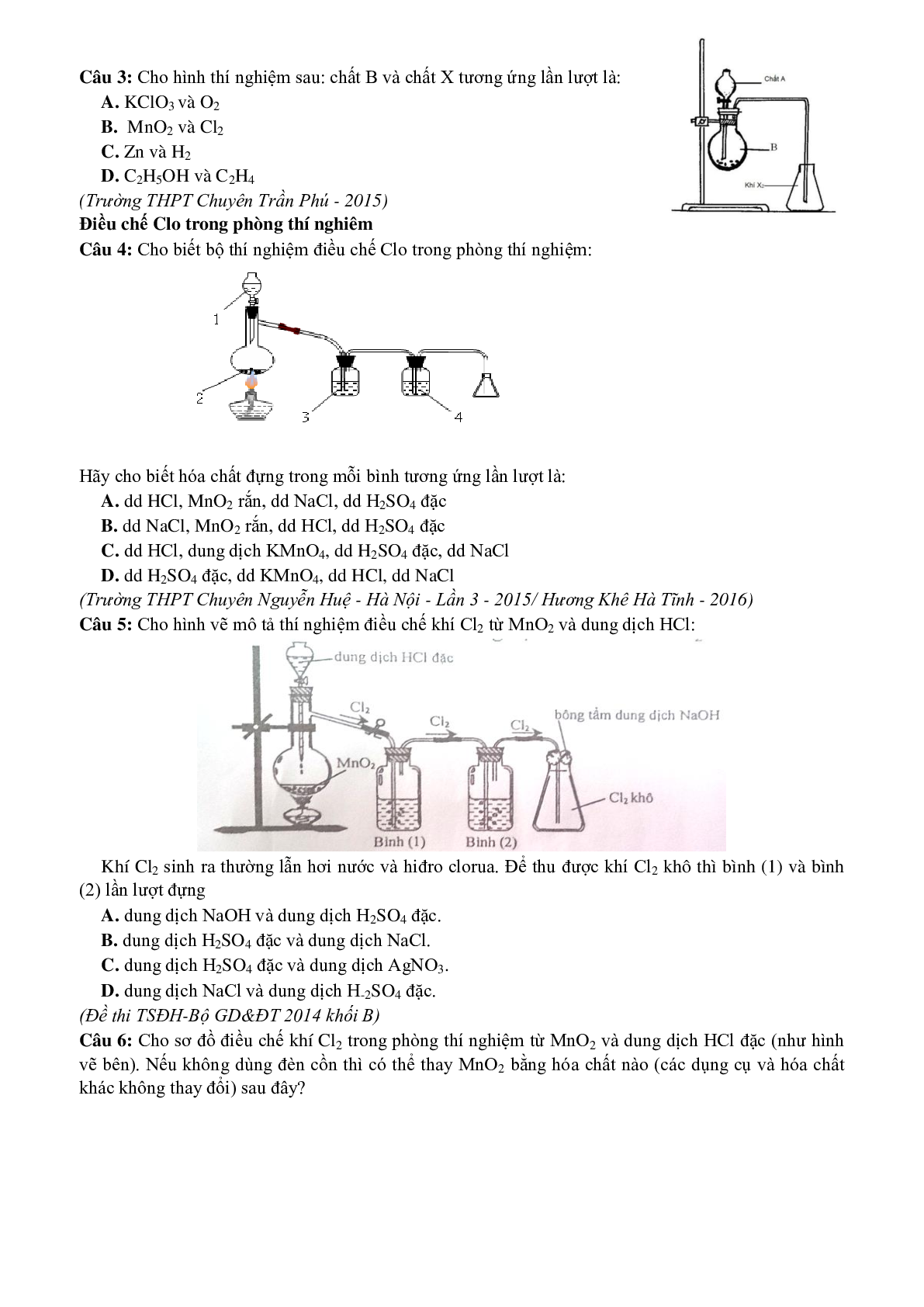 Bài tập chuyên đề thí nghiệm Hóa Học lớp 12 (trang 7)