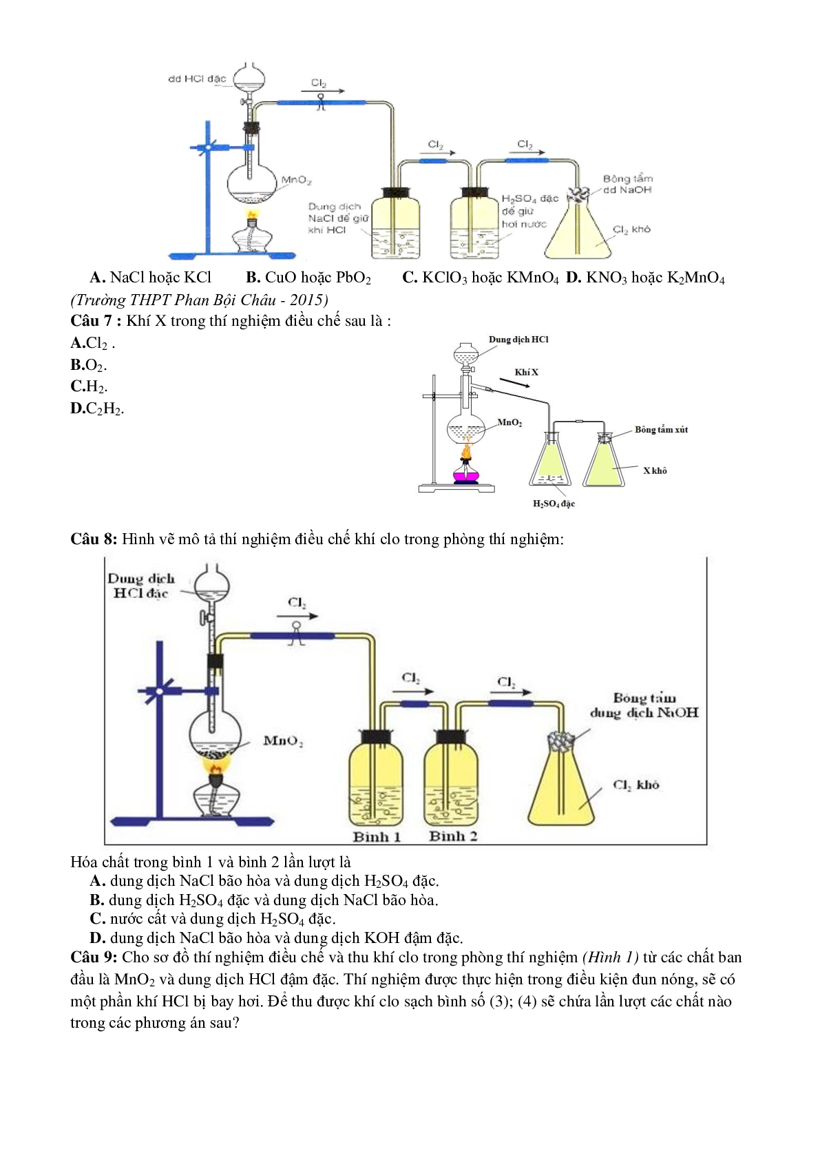 Bài tập chuyên đề thí nghiệm Hóa Học lớp 12 (trang 8)