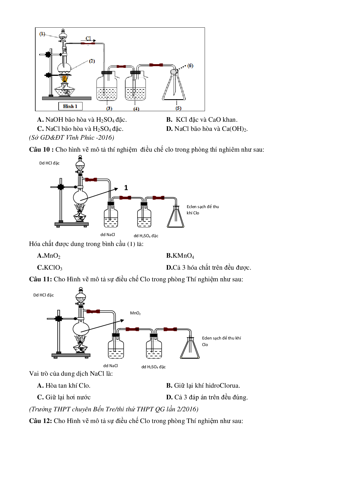 Bài tập chuyên đề thí nghiệm Hóa Học lớp 12 (trang 9)