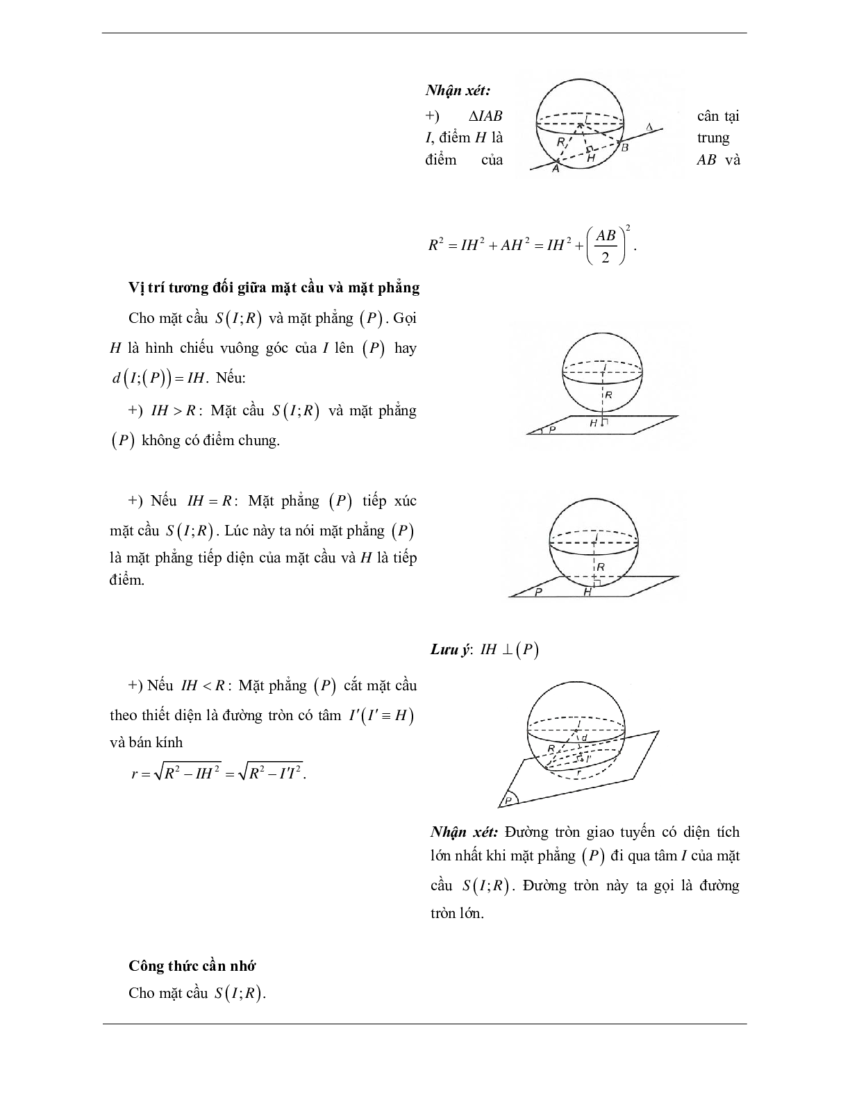 50 Bài tập Mặt cầu (có đáp án)- Toán 12 (trang 2)
