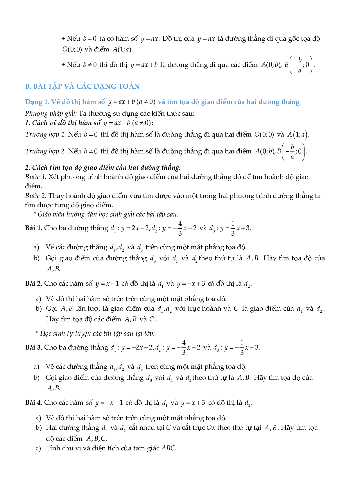 Chuyên đề hàm số bậc nhất (trang 10)