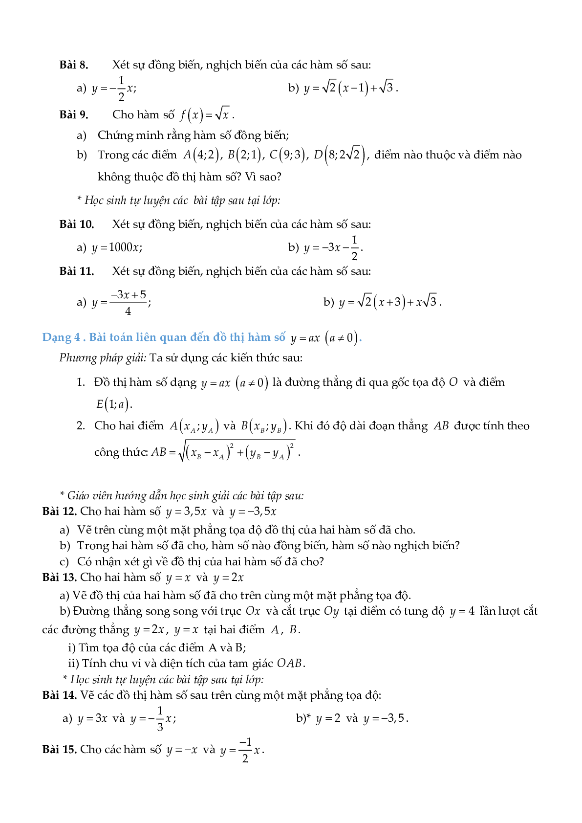 Chuyên đề hàm số bậc nhất (trang 5)