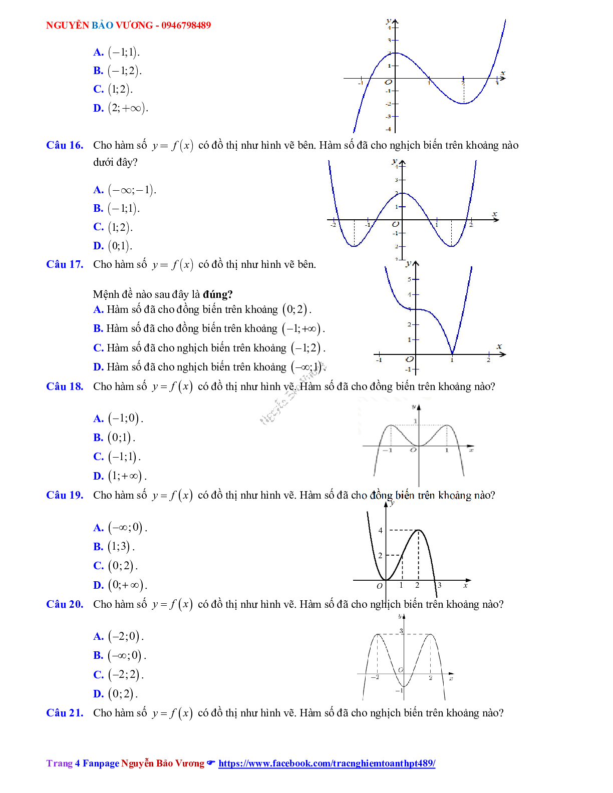 Phương pháp giải Tính đơn điệu của hàm số 2023 (lý thuyết và bài tập) (trang 4)