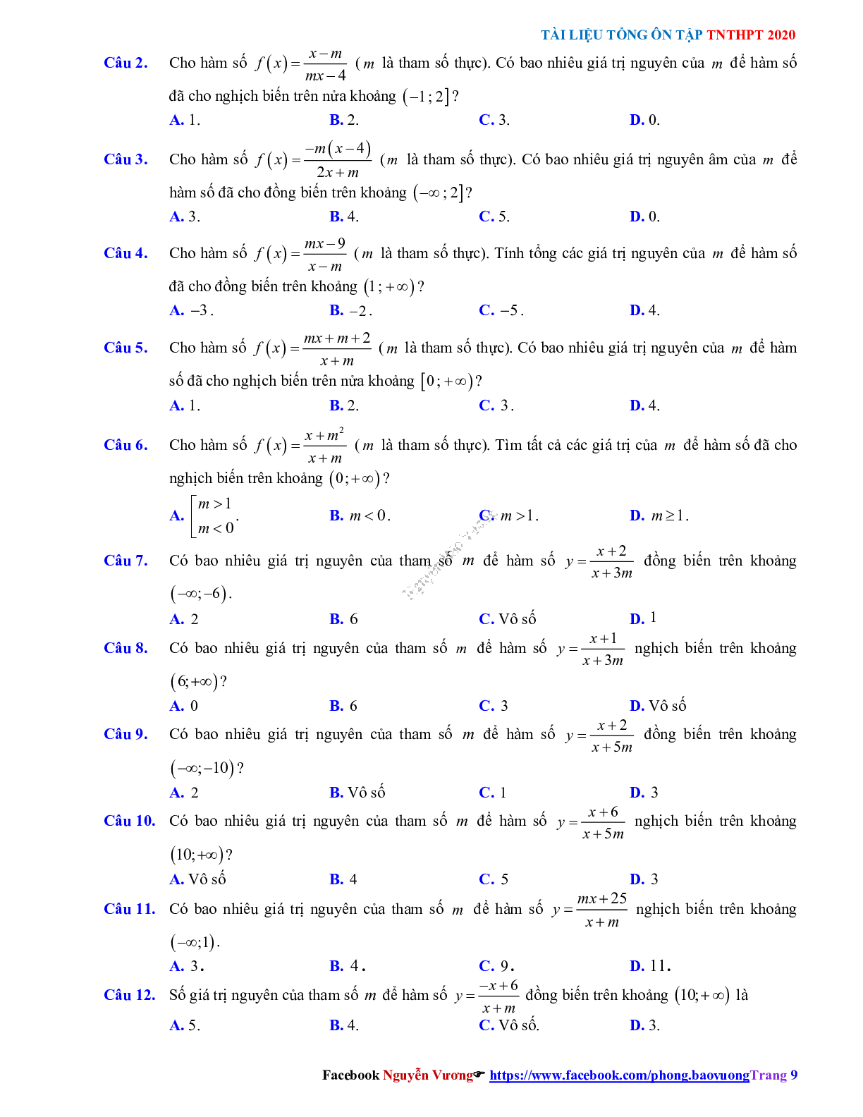 Phương pháp giải Tính đơn điệu của hàm số 2023 (lý thuyết và bài tập) (trang 9)