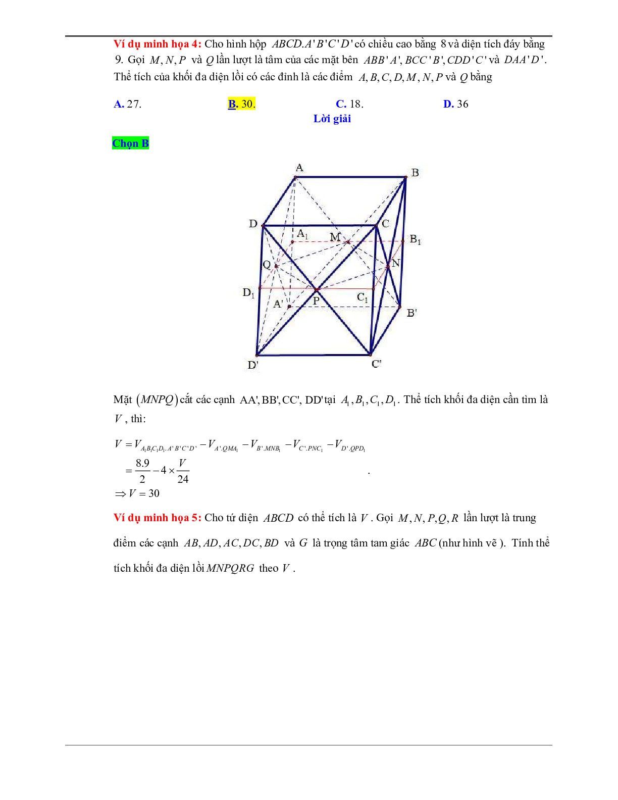 50 Bài tập Khái niệm về thể tích trong phân chia khối đa diện (có đáp án) - Toán 12 (trang 8)