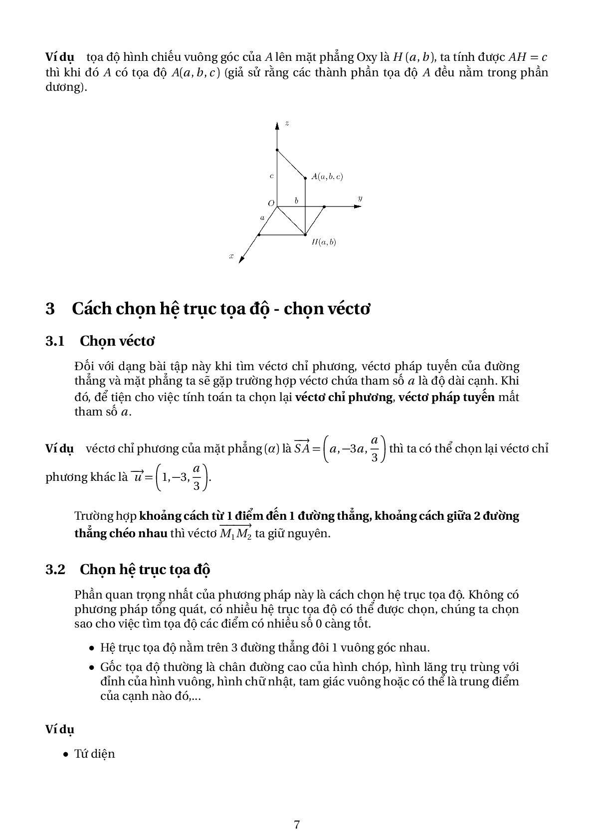Phương pháp tọa độ hóa để giải bài toán hình học không gian (trang 7)