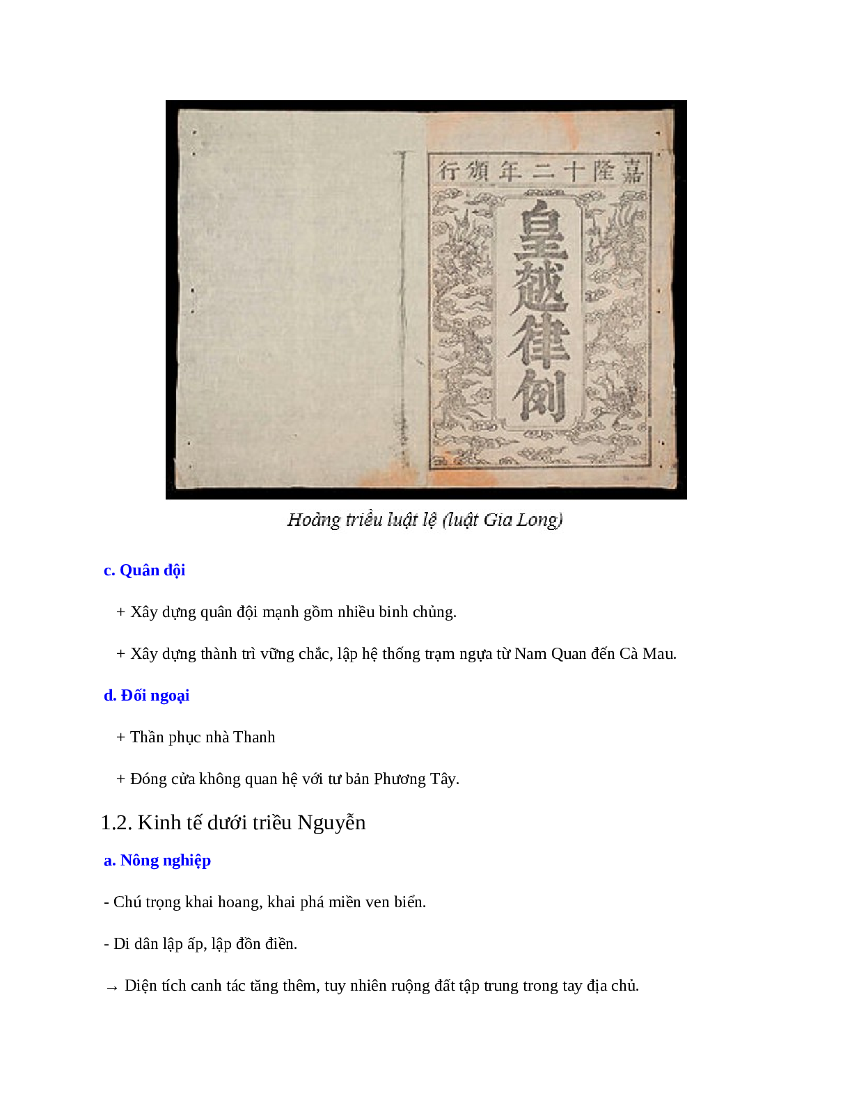 Lịch Sử 7 Bài 27 (Lý thuyết và trắc nghiệm): Chế độ phong kiến nhà Nguyễn (trang 3)