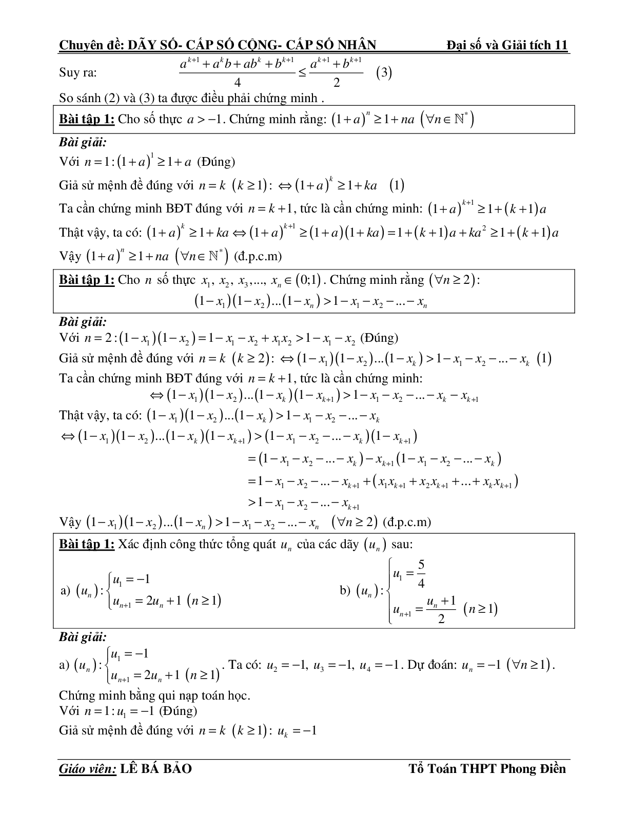 Bài tập phương pháp quy nạp toán học (trang 6)