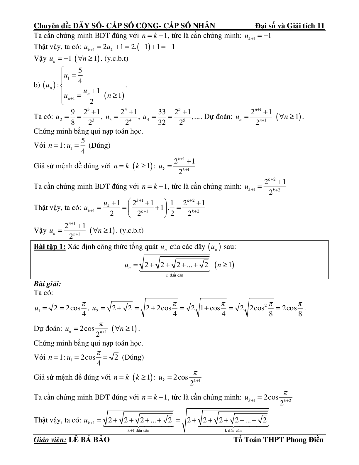 Bài tập phương pháp quy nạp toán học (trang 7)
