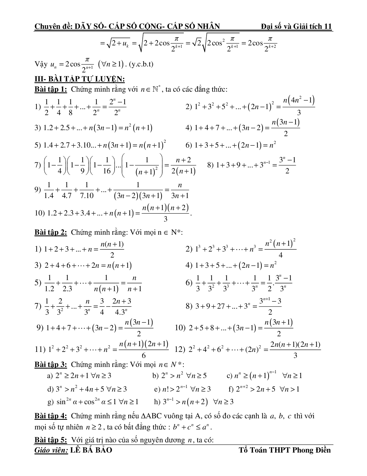 Bài tập phương pháp quy nạp toán học (trang 8)