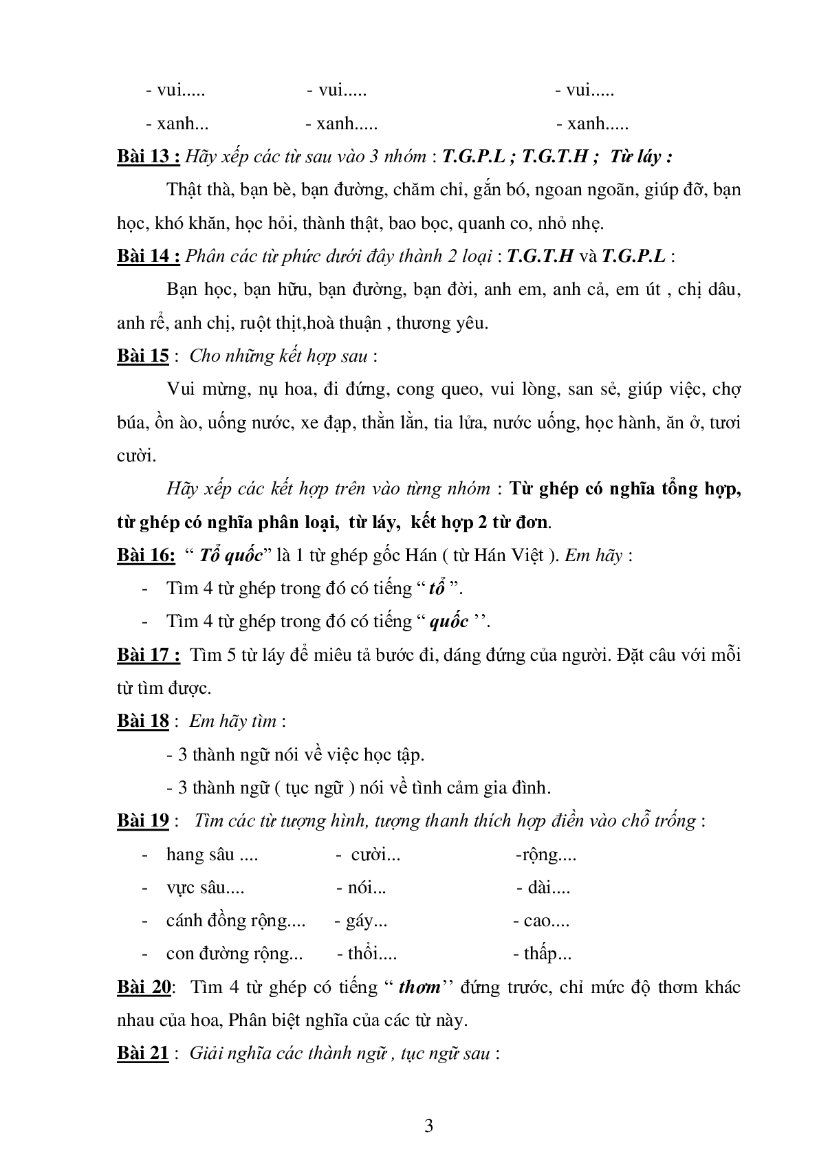 74 bài tập luyện từ và câu môn Tiếng Việt lớp 4 (trang 3)